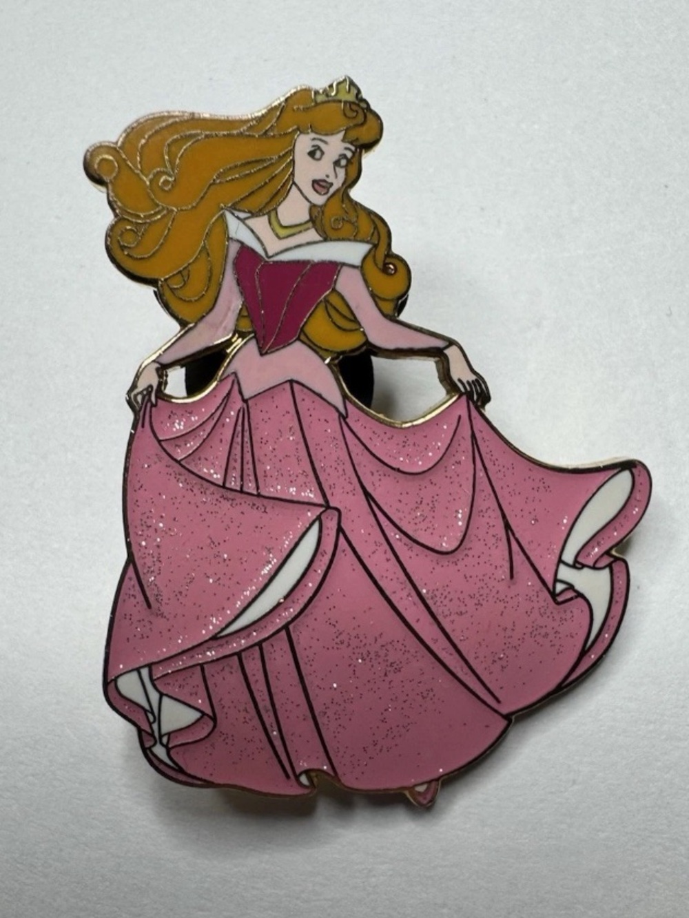 Disney Aurora Sleeping Beauty Sparkle Glitter Disney Princess 2005 Trading Pin